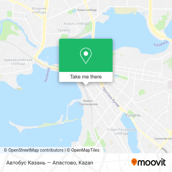 Автобус Казань — Апастово map