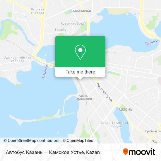 Автобус Казань — Камское Устье map