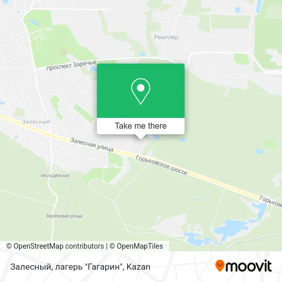 Залесный, лагерь "Гагарин" map