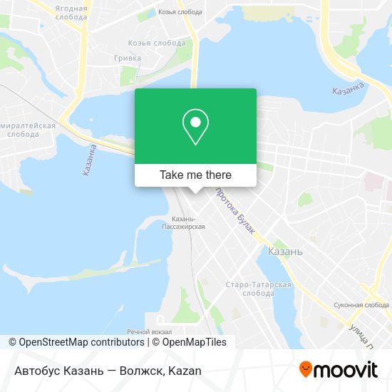 Автобус Казань — Волжск map