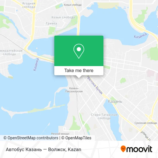 Автобус Казань — Волжск map