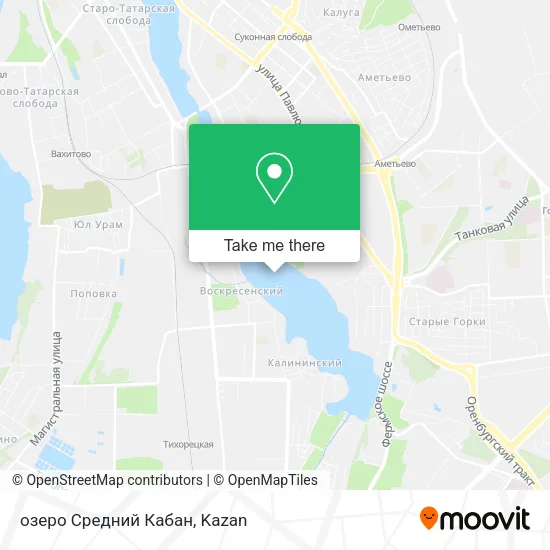 озеро Средний Кабан map