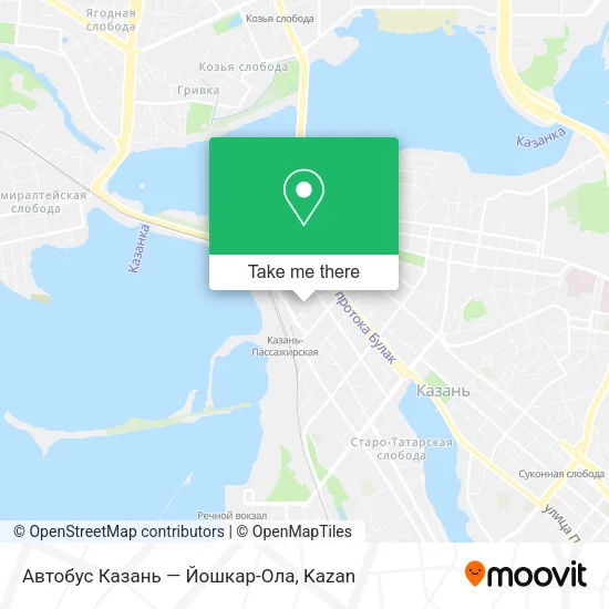 Автобус Казань — Йошкар-Ола map