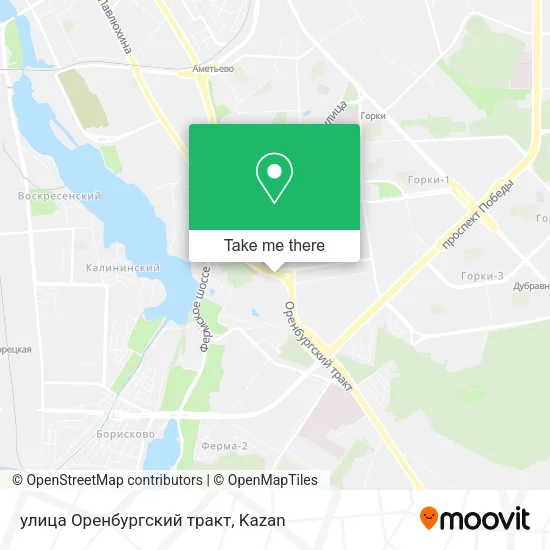улица Оренбургский тракт map