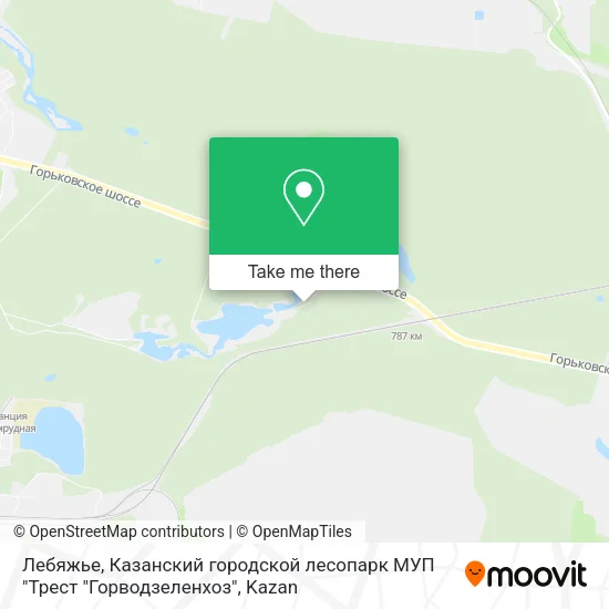 Лебяжье, Казанский городской лесопарк МУП "Трест "Горводзеленхоз" map