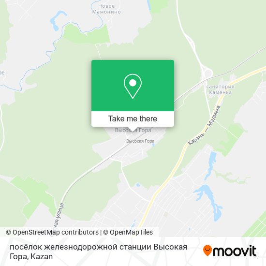 посёлок железнодорожной станции Высокая Гора map