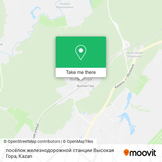 посёлок железнодорожной станции Высокая Гора map