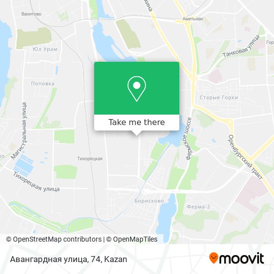Авангардная улица, 74 map