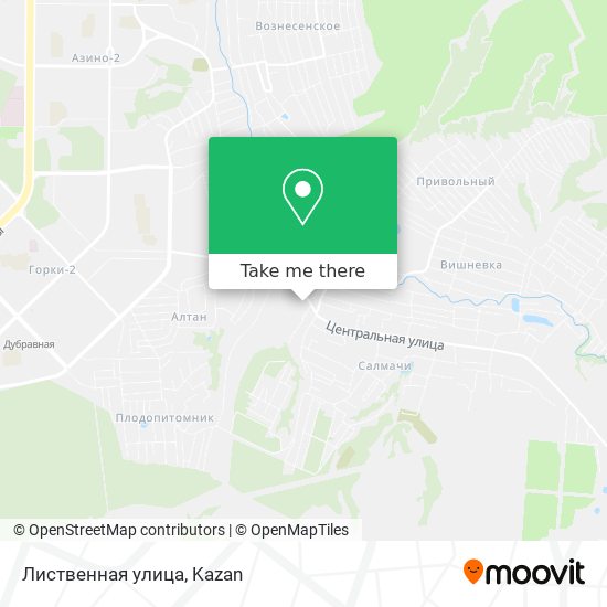 Лиственная улица map