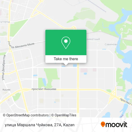 улица Маршала Чуйкова, 27А map