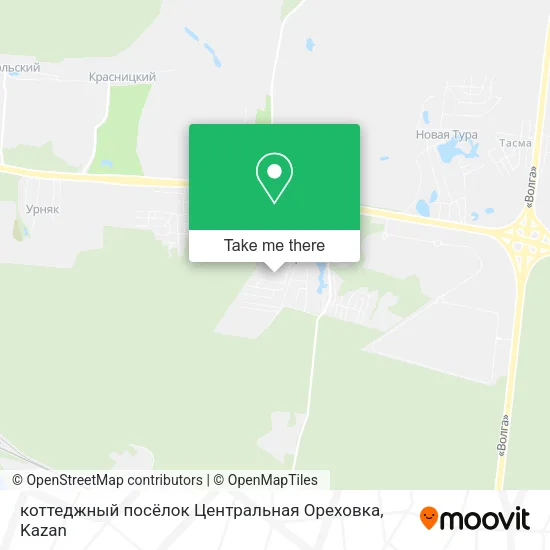 коттеджный посёлок Центральная Ореховка map