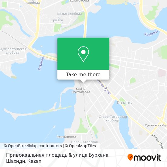 Привокзальная площадь & улица Бурхана Шахиди map