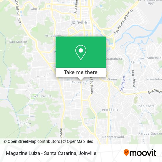 Magazine Luiza - Santa Catarina map