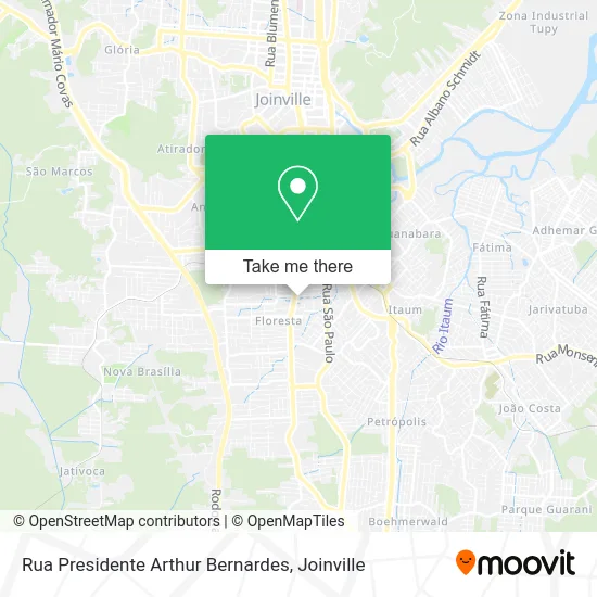 Rua Presidente Arthur Bernardes map