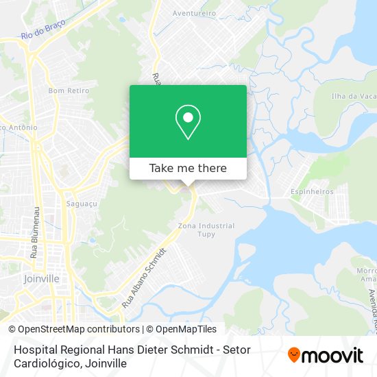 Hospital Regional Hans Dieter Schmidt - Setor Cardiológico map