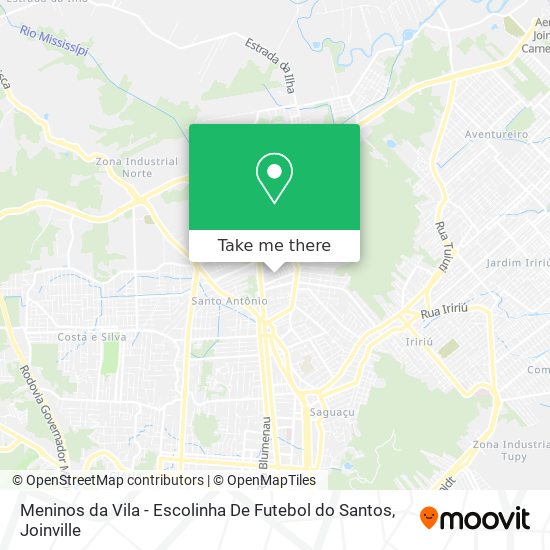 Meninos da Vila - Escolinha De Futebol do Santos map