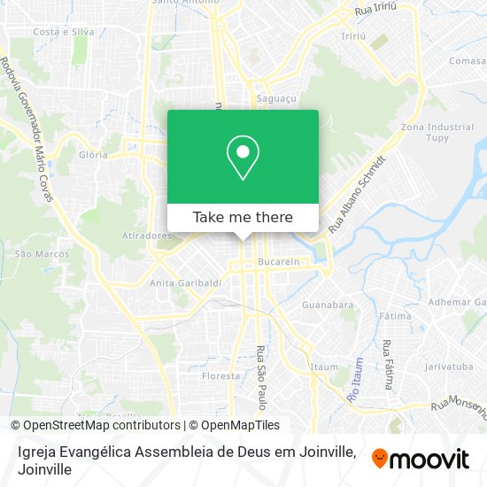 Mapa Igreja Evangélica Assembleia de Deus em Joinville