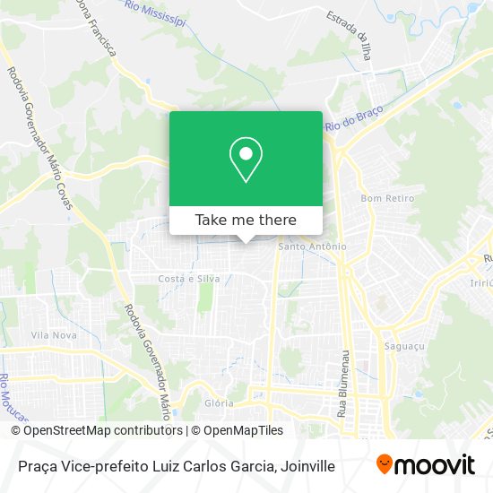 Mapa Praça Vice-prefeito Luiz Carlos Garcia