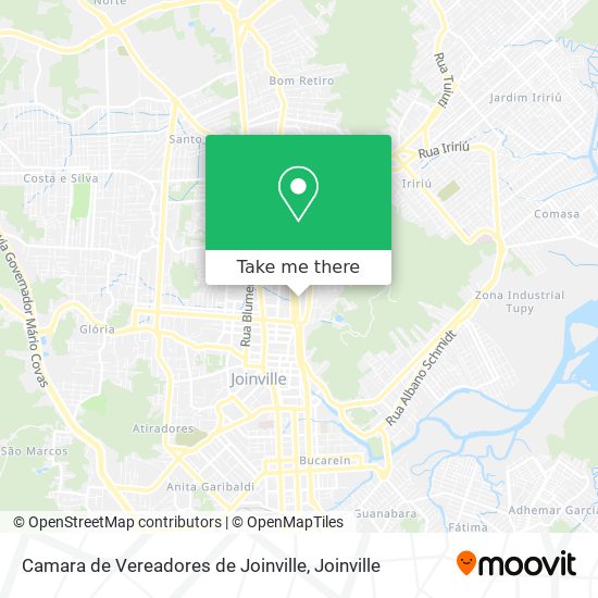 Mapa Camara de Vereadores de Joinville