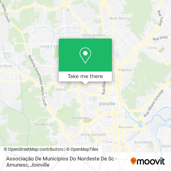 Associação De Municípios Do Nordeste De Sc - Amunesc map