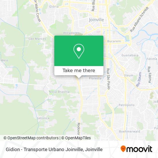Gidion - Transporte Urbano Joinville map