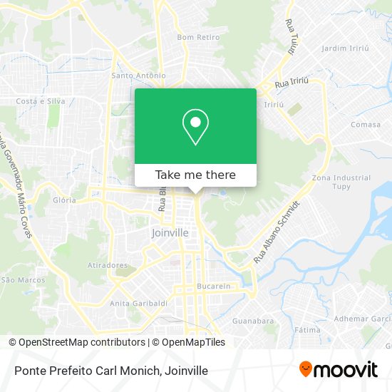 Ponte Prefeito Carl Monich map