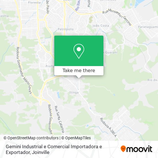 Mapa Gemini Industrial e Comercial Importadora e Exportador