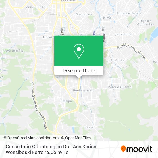 Consultório Odontológico Dra. Ana Karina Wensiboski Ferreira map