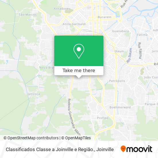 Classificados Classe a Joinville e Região. map