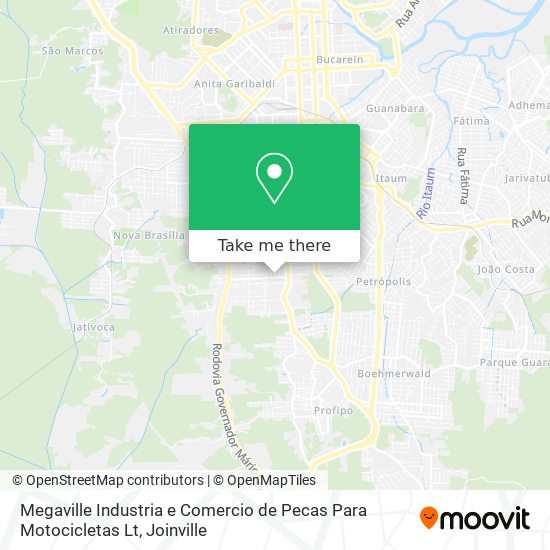 Megaville Industria e Comercio de Pecas Para Motocicletas Lt map