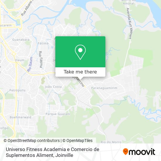 Universo Fitness Academia e Comercio de Suplementos Aliment map