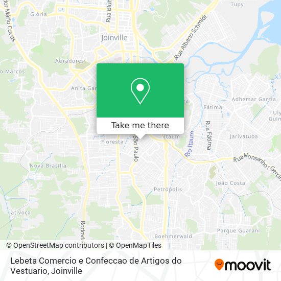 Lebeta Comercio e Confeccao de Artigos do Vestuario map