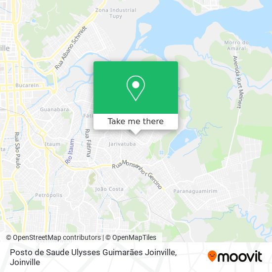 Mapa Posto de Saude Ulysses Guimarães Joinville