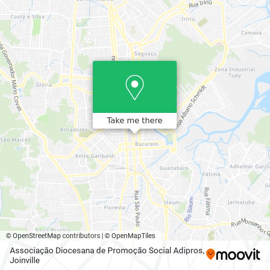 Mapa Associação Diocesana de Promoção Social Adipros