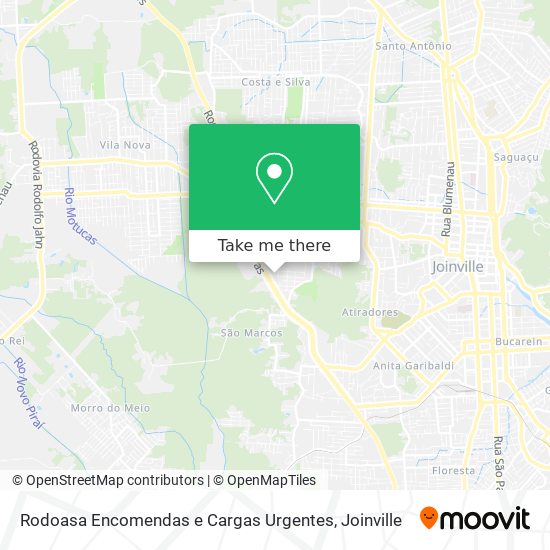 Rodoasa Encomendas e Cargas Urgentes map