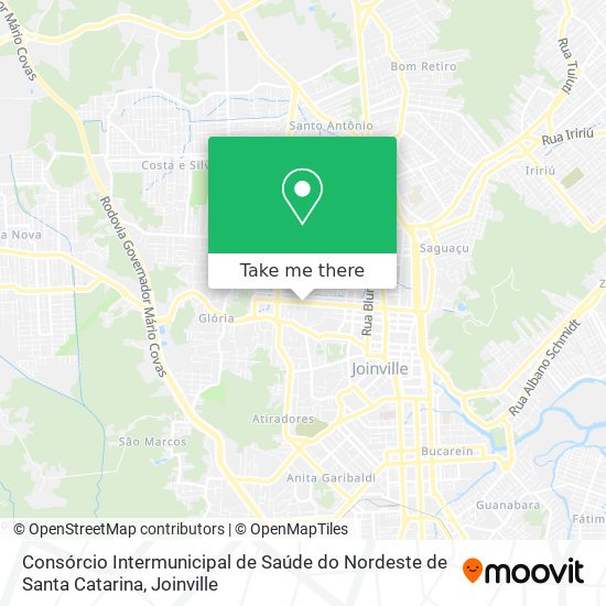 Mapa Consórcio Intermunicipal de Saúde do Nordeste de Santa Catarina