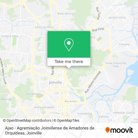 Ajao - Agremiação Joinvilense de Amadores de Orquídeas map