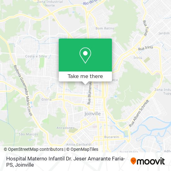 Hospital Materno Infantil Dr. Jeser Amarante Faria-PS map