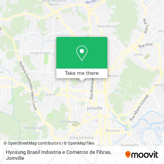 Mapa Hyosung Brasil Indústria e Comércio de Fibras