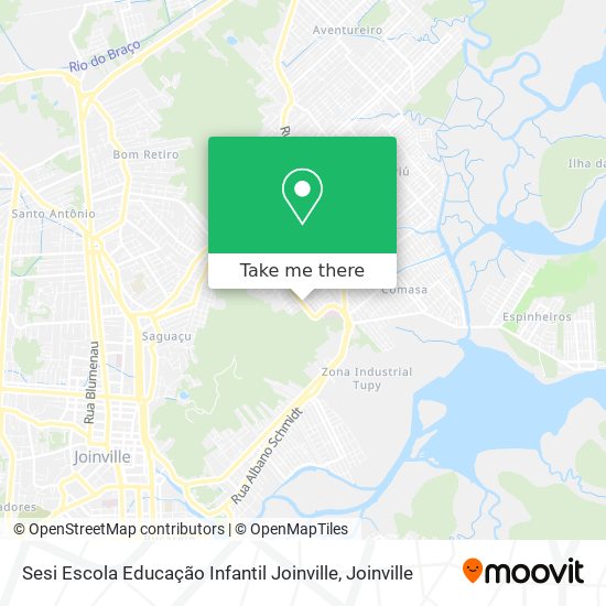 Mapa Sesi Escola Educação Infantil Joinville