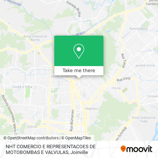 NHT COMERCIO E REPRESENTACOES DE MOTOBOMBAS E VALVULAS map