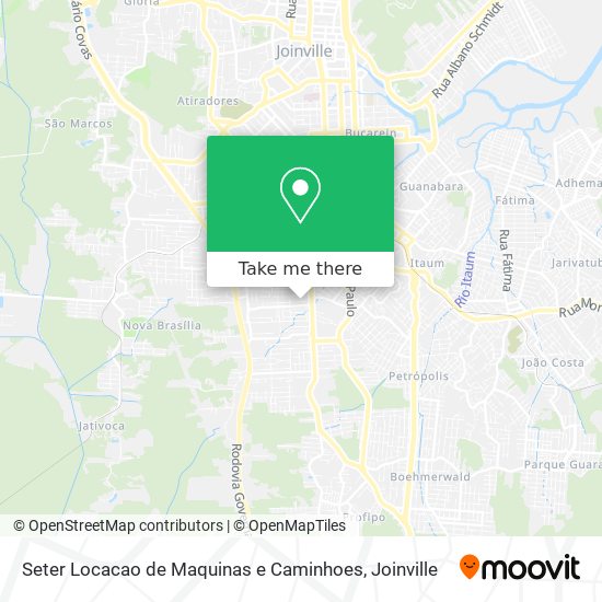 Seter Locacao de Maquinas e Caminhoes map