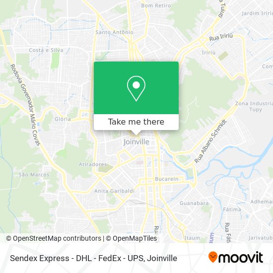 Sendex Express - DHL - FedEx - UPS map