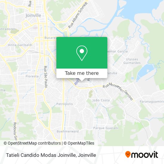 Tatieli Candido Modas Joinville map