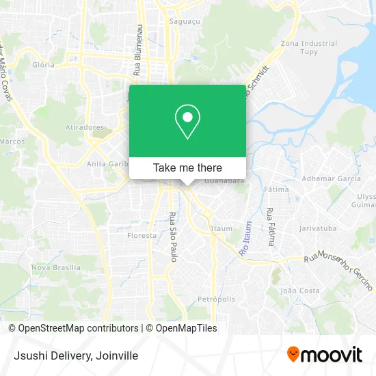 Jsushi Delivery map