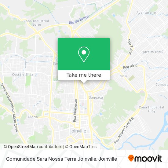 Mapa Comunidade Sara Nossa Terra Joinville