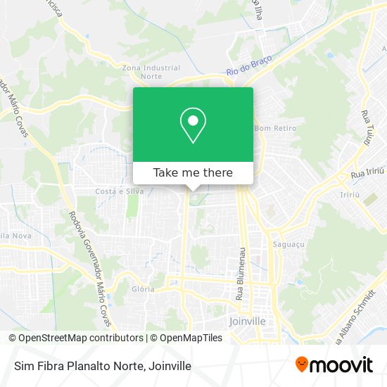 Sim Fibra Planalto Norte map