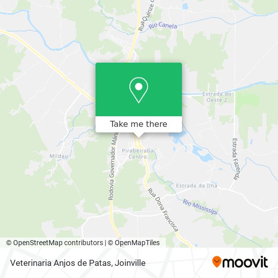 Veterinaria Anjos de Patas map