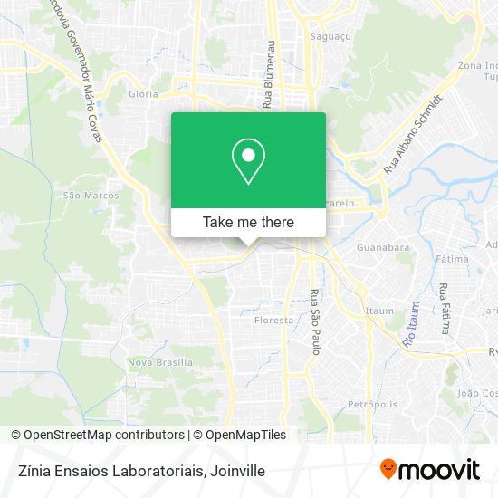 Zínia Ensaios Laboratoriais map