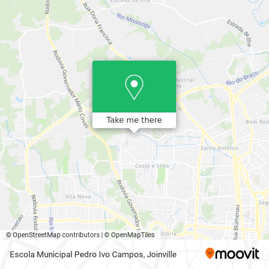 Mapa Escola Municipal Pedro Ivo Campos